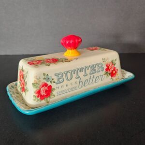 Pioneer Woman Floral "Vintage" Butter Dish